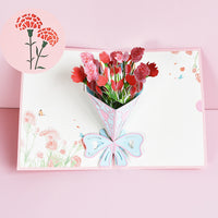 Tarjeta emergente del día de la madre con mariposas de colores