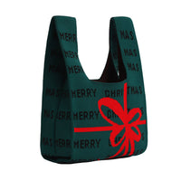 Merry Christmas Gift Knit Mini Tote Bag
