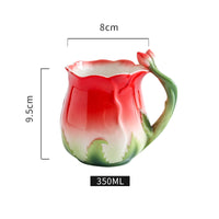 Ensemble de pots et assiettes, tasse à eau, marque de café en céramique Rose