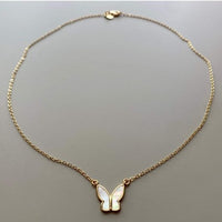 Mother of Pearl Butterfly Necklace