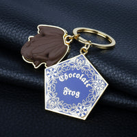 Pendentif porte-clés avec étiquette grenouille Magic College