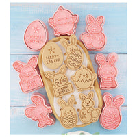 Moule à biscuits de pâques, lapin de dessin animé, presse à biscuits pour œufs de pâques