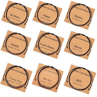Pulsera de código Morse cuentas de madera de cálculo biliar negro