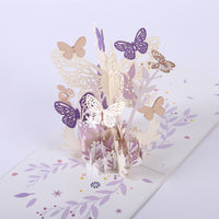 Tarjeta emergente del día de la madre con mariposas de colores
