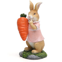 Statues en résine de lapin de Pâques
