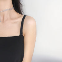 Corea del Sur versión S925 plata esterlina moda temperamento tendencia Lucky Chic trébol de cuatro hojas gargantilla collar