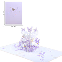 Tarjeta emergente del día de la madre con mariposas de colores