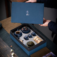 Juego de té de cerámica Kung Fu, conjunto con caja de regalo, regalo pequeño de negocios