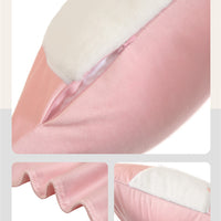 Coussins décoratifs en forme de lapin brodé en peluche