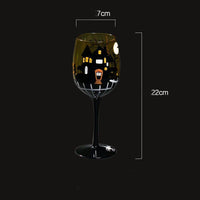 Verres à vin de Noël peints à la main