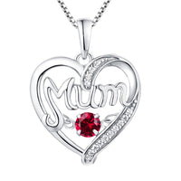 Collier cœur pulsatile en argent S925 pour maman, cadeau de fête des mères, pierres de naissance, pendentif intelligent