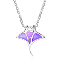 Opal Stingray Pendant Necklace