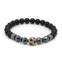 Pulseras con microincrustaciones de balón de fútbol de diamantes y circonitas de 8 mm