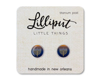 Hanukkah Dreidel Menorah Earrings