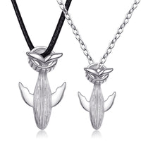 Collier de couple de baleines en argent sterling