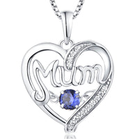 Collier cœur pulsatile en argent S925 pour maman, cadeau de fête des mères, pierres de naissance, pendentif intelligent