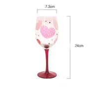Verres à vin de Noël peints à la main