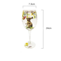 Verres à vin de Noël peints à la main