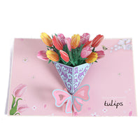 Tarjeta emergente del día de la madre con mariposas de colores