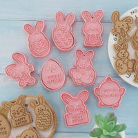 Moule à biscuits de pâques, lapin de dessin animé, presse à biscuits pour œufs de pâques