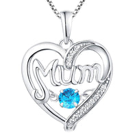 Collier cœur pulsatile en argent S925 pour maman, cadeau de fête des mères, pierres de naissance, pendentif intelligent
