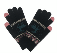 Gants Smart Touch en tricot de renne