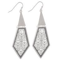 Boucles d'oreilles pendantes à charnière en filigrane