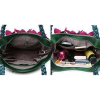 Leather Flower Bucket Handbags