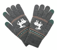 Gants Smart Touch en tricot de renne