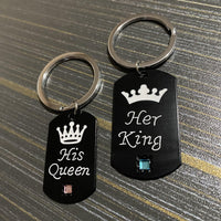 Su Rey y Su Reina Pareja Collares y Llaveros