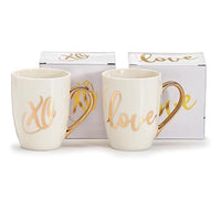 Metallic Gold Love and XO Mugs
