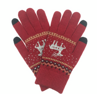 Reindeer Knit Smart Touch Gloves
