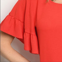 Ruffle Sleeve Blouse