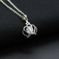 CZ Diamond & Crown Necklace