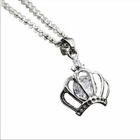 CZ Diamond & Crown Necklace