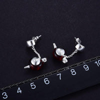 Pendientes colgantes de tetera de ámbar natural