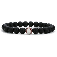 Pulseras de béisbol y piedras naturales