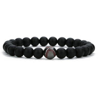 Pulseras de béisbol y piedras naturales