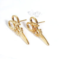 Vintage Scissors Stud Earrings