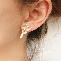 Vintage Scissors Stud Earrings