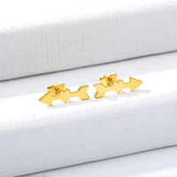 Arrow Heart Stud Earrings