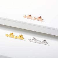 Arrow Heart Stud Earrings