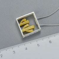 Gold Cactus Design Pendant