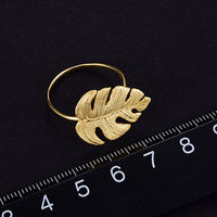 Monstera Leaf Adjustable Rings