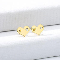 Hollow Arrow Hearts Stud Earrings