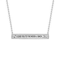 Collar con colgante I Love You To The Moon & Back Bar