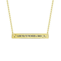 Collar con colgante I Love You To The Moon & Back Bar