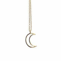 Collier croissant de lune creux