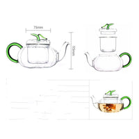 Service à thé en verre à rayures citrouille, bouilli parfumé
