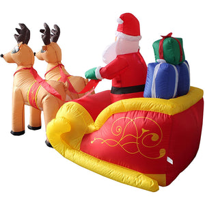 Christmas Inflatable Garden Decoration Santa Reindeer Sleigh